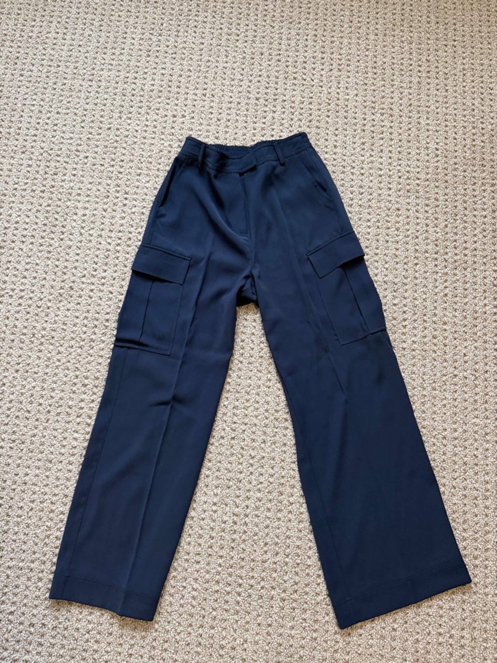 Ted Baker London Navy Wide-Leg Cargo Pants